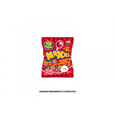 PIRULITO POP MANIA MAXXI MORANGO RICLAN 672G